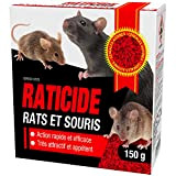 French Pets Raticide Rats et Souris/Souricide foudroyant, Mort aux Rats Puissant intérieur et extérieur | Anti Rongeur et Rat Professionnel, ...