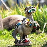 Garden Dinosaur Eating Gnomes Statues Outdoor Decor, Funny GNOME Resine Figurines Garden Art Ornaments,Outdoor Statue for Patio,Lawn ,Yard Art Decoration ...