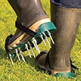 Garden Mile jardin Aérateur gazon Chaussures MANUEL Aérateur gazon avec 13x 5cm pointes et attaches universel Aérateur gazon sandales