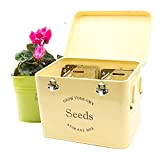 Gardening-Naturally Boîte de rangement pour semences et outils Crème vintage