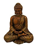 gartendekoparadies.de Figure de Pierre Massive Bouddha en Pierre reconstituée, résistant au Gel (Or)