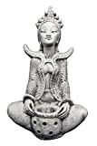 gartendekoparadies.de Figure de Pierre Massive Sarasvati Déesse hindoue Bouddha en Pierre reconstituée, résistant au Gel