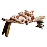 Gemmia Figurine Miniature de Cochon de fée de Jardin- 3 cochons avec Un Chat