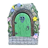 Générique Miniature Fairy Garden Porte Résine Fairy Garden Porte Réaliste Solaire Cour Main Décoration Résine Fenêtre de Porte et Lantern ...