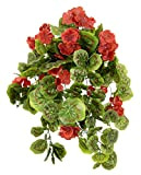 Géraniums Suspendus artificiels, géraniums, Fleurs en Soie, Fleurs artificielles, Plante décorative, Plante d'intérieur, Plante Classique, buisson de Fleurs, Plante Verte, ...