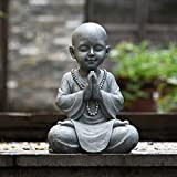 Goodeco Décoration de jardin en forme de bébé Bouddha en méditation, statue de moine de jardin zen - Décoration d'intérieur ...