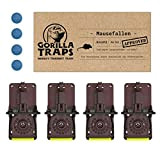 Gorilla Traps - Lot de 4 pièges à souris - Avec appât de longue durée de la marque NARA - ...