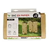 Greengers - Sacs à déchets de jardin, Jardin - Lot de 5 sacs à déchets verts en papier compostable 100L, ...