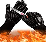 Griller des gants de barbecue Gant ignifuge anti-brûlure résistant aux hautes températures pour griller le barbecue,gants de gril résistants aux ...