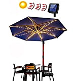 Guirlande lumineuse solaire à LED pour parasol, lampes solaires pour parasol, éclairage de parasol, éclairage solaire, éclairage décoratif pour parapluies, ...