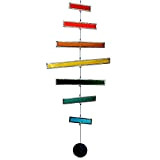 HAB & GUT -HA011- Carillon à Vent coloré, Barres Horizontales, 43 cm, Mobile pour décorer fenêtre, Mur, Chambre, terrasse et ...