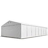 Hangar tente de stockage 8 x 16 m ignifuge d'élevage de 2,60m de hauteur blanc épaisses de 500g/m² PVC imperméables