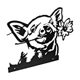 Happyyami Porc en Métal Silhouette Rustique Ferme Bétail Statue Faune Animal Métal Oeuvre pour Extérieur Jardin Cour Porche Clôture Décor