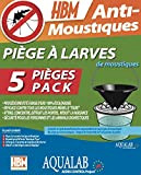 HBM Pack 5 Pièges à Larves AquaLab Anti-Moustiques, Blanc, 210x220x220 cm