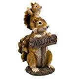 Hemoton 1 figurine de jardin en résine - En forme d'écureuil - Pour l'intérieur et l'extérieur - Marron