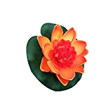 HshDUti Fleur artificielle flottante en mousse de lotus - Décoration parfaite pour la maison, le jardin, l'étang, la piscine, l'aquarium, ...