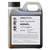 Huile de Neem avec émulsifiant 1.000 ml - Prêt pour une utilisation immédiate dans le jardin.
