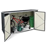 IDMarket - Abri de Jardin en métal verrouillable Multi-Rangement pour Stockage vélos, Outils, poubelles