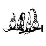 IHEHUA Gnomes de Branche en Acier décoration métal Arbre Art Jardin Acier Argent avec vis Suspension Cuisine Verre (Multicolor, One ...