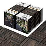 Interbuild Acacia Carreaux de terrasse en bois dur 30 × 30 cm 10 TUILES = 0,9 m² par PACK Pour ...