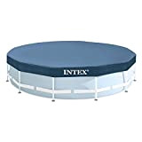 Intex Couverture de piscine ronde, couverture de piscine, diamètre 457 cm, pour piscine en métal et structure prismatique Bleu