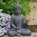 INtrenDU Bouddha Statuette Chinois 54cm décoration Zen pour intérieur extérieur Jardin Zen, Feng Shui Statue