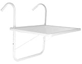 ISO TRADE 12179 Petite table de balcon pliante Blanc 56/40/52 cm
