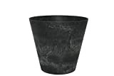 Ivyline Artstone Pot de Fleurs, Bac à Plante Claire, résistant au Gel et ultraléger, Noir, 32x29cm