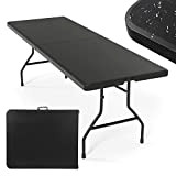 Jago® Table Pliante - 183 x 76 cm, Cadre en Acier, Max. 150 kg, avec Poignée de Transport, Portable, Imperméable, ...