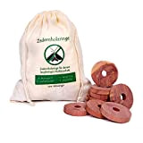 Jalawango Lot de 42 anneaux en bois de cèdre bio | protection anti-mites sans produits chimiques | bois de cèdre ...