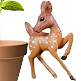 Jimtuze Statue de cerf de Jardin - Mini Ornement de Jardin Sculpture de cerf Sika | Sculptures Miniatures d'animaux de ...
