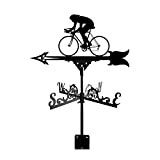 JJDSN Girouette de Jardin Girouette de Jardin Marathon de vélo Indicateur de Direction du Vent en Acier Inoxydable Durable pour ...