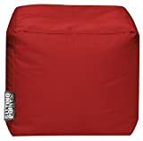 Jumbo Bag 30160-50 Repose Pieds Cube Polyester Rouge 40 x 40 x 40 cm