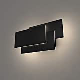 K-Bright Lampe Applique Murale LED,24W Aluminium LED Mural,IP20,220V Lampe Lumière 4000-4500K Blanc Lumière pour Chambre Escalier Chambre Cuisine,Noir