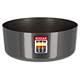 KADAX Pot de fleurs en plastique, bol rond, pour rebord de fenêtre, table, salon, jardinière (diamètre 26 cm, graphite)