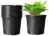 KAHEIGN 10Pcs Pots De Fleurs En Plastique, 22cm Épaissir Les Pots De Plantes Conteneur De Plantes Pot De Jardinage D'intérieur ...