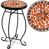 Kesser® Table en mosaïque Tables de bistrot Tabouret à Fleurs Rond 60 x 34 cm Mosaïque en métal Table d'appoint Table ...