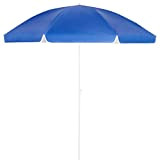 Kingsleeve Parasol inclinable bleu réglable et hydrofuge 180 cm Parasol de plage pare-soleil pour jardin terrasse