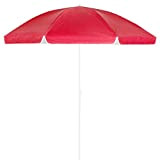 Kingsleeve Parasol inclinable rouge réglable et hydrofuge 180 cm Parasol de plage pare-soleil pour jardin terrasse