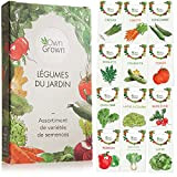 Kit de graines de légumes prêt à pousser OwnGrown, 10 légumes incontournables à planter en un set pratique, Assortiment graines ...