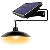 Kit de Panneau Solaire pour abri de Jardin à LED réglable avec télécommande, Lampe Solaire à Suspendre étanche, éclairage extérieur ...