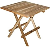 KMH®, teck/table d'appoint Table carrée pliante et pliante (# 102032)