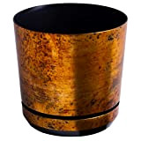 KORAD Pot de Fleur - Rouille 12 cm - Pot de Fleur avec Trous de Drainage et Soucoupe intégré, Pot ...