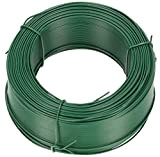 KOTARBAU® Fil de jardin - 1 x 100 m - Revêtement en PVC - Vert - Fil de serrage - ...