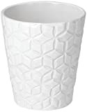 KOTARBAU® Pot de fleurs en céramique pour orchidées H 150 mm Ø 120 mm Blanc Motif convexe