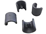 Lafuma Kit de 4 patins pour fauteuil relax et chaise longue, Diamètre: 20 mm, Couleur: Anthracite, LFM2843-1229