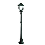 Lampadaire de jardin New York 1 lumière E27 pour extérieur, lampadaire, hauteur 180 cm, IP65, couleur noir