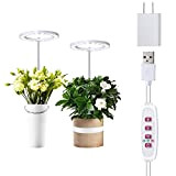 Lampe de croissance de plantes, 20W LED Plant Light, lampes de culture à hauteur réglable avec 5V Intelligent USB, 8/12/16H ...