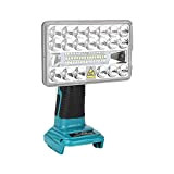Lampe de travail LED sans fil 18 V portable pour extérieur large et longue portée avec port USB, lampe de ...