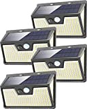 Lampe Solaire Exterieur【320 LED 4pack】Lumiere Solaire Exterieur Detecteur de Mouvement, Spot Solaire Exterieur 3 Mode IP65 imperméabiliser Eclairage Exterieur Solaire ...